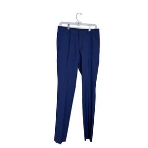 Ted Baker Pants Mens 31 Blue Wool Roger CT Slim Fit Dress‎ Trousers Made Italy